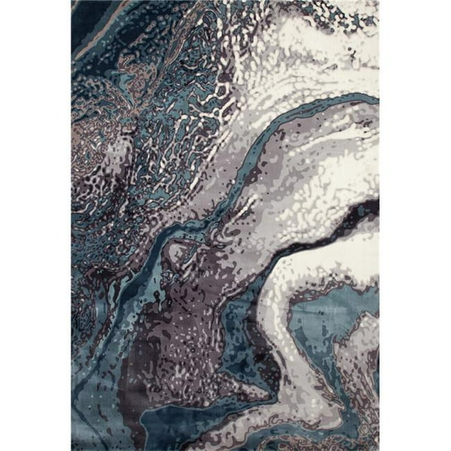 Art Carpet 841864116120 2 x 4 ft. Titanium Collection Geode Woven Area Rug, Aqua