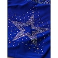 thumbnail image 5 of Hansber Kids Girls Cheerleading Outfits Shiny Rhinestones Dance Crop Top and Gymnastics Shorts Set Dancewear Blue 14, 5 of 7