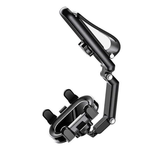 Cateissary Tenedor multifuncional del teléfono del espejo retrovisor del coche para el tenedor del teléfono del coche del tenedor del teléfono Videojuegos y accesorios gris