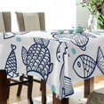 thumbnail image 3 of GZHJMY Fish Tablecloth, Rectangle Waterproof Washable Polyester Table Cover for Picnic Dinner Holiday Party Decor, 60 x 120 Inch, 3 of 7