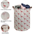 thumbnail image 5 of Howarmer Laundry Basket with Strong Handles - Waterproof Dirty Clothes Laundry Basket, Collapsible & Convenient Home Organizer Containers for s s, Clothing ( Pink Flamingo ), 5 of 8