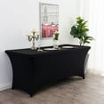 thumbnail image 4 of Muka 4FT Stretched fitted Table Cloth, Spandax Tablecloth for Rectangular Table, Table Cover for Wedding Party Event Use, 4 of 4