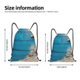 thumbnail image 4 of Kdxio Shells and Starfish Print Drawstring Backpack Bag,Waterproof Draw String Back Sack, Gym Drawstring Bags Swim Bag For Unisex, 4 of 9