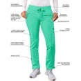 thumbnail image 3 of Adar Addition Scrubs For Women - Skinny Leg Cargo Drawstring Scrub Pants, 3 of 7