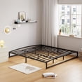 thumbnail image 2 of 10-Inch King Size Low Bed Frame, Heavy Duty Metal Platform, No Box Spring Needed, Noise-Free, Non-Slip, Easy Assembly, Black Mattress Foundation, 2 of 7