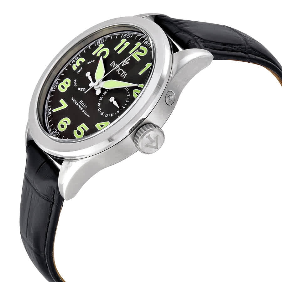 Invicta Men's 11741 Vintage Quartz 3 Hand Black Dial Watch