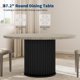 thumbnail image 4 of Qinaqin 47Inch Redondo cm de Profundidadining Mesa para 4-6 People Gris Sala con Robusto Anchoaveform Metálico Pedestal Base Industrial Círculo Kitchen de, 4 of 6