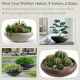 thumbnail image 3 of Concrete Bowl Planter, 23.2 Inch Dia x 8 Inch Height, Succulent Pot with Drain Hole, 21-inch Opening Flowerpot for Herbs, Bonsai, and Shallow-root Plants, Large Size, Rust, 3 of 7