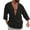 Black, variant on YUHAOTIN Dress Shirts for Men Big and Tall Dress Shirts for Men Male Plaid Long Sleeve Button Shirt Solid Color Collarless Stand Collar Top