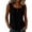 Black-tanks, variant on Womens Tie Front Beach Tops, Square Neck Sleeveless Lightweight Summer Tank Tops, Beach Vacation Trendy Shirt