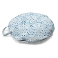 thumbnail image 1 of Geometric Round Floor Cushion with Handle, Overlapping Circles Intersecting with Little Rounds Spots Ellipses, Pillow for Living Room & Dorms, 18" Round, Sky Blue and Night Blue, by Ambesonne, 1 of 4