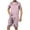 Pink, variant on GERsome Men's Short Sleeve Pajamas Sets 2 Piece Button Down Tops and Shorts Loungewear Sets with Pockets Summer Casual Sleepwear S-2XL