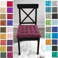 thumbnail image 3 of My Infinity Store 16" Plush Square Tufted Chair Pad/Cushions Tie-Backs (Maroon, 4 Piece), 3 of 5