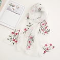 thumbnail image 2 of GILIGEGE Embroidery Chiffon Lightweight Summer Fall Scarf Wrap Shawl for Women Floral Fashion Scarf Sheer Sunscreen Shawl Wrap For Women Floral Embroidery Wedding Party Prom White, 2 of 3