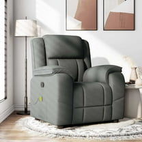 vidaXL Massage Recliner Chair Dark Gray Fabric