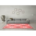 thumbnail image 3 of Ahgly Company Machine Washable Indoor Square Abstract Red Modern Area Rugs, 6' Square, 3 of 4
