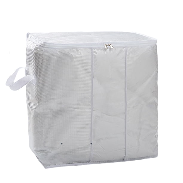 Bolsas de almacenamiento de ropa con cremallera, bolsas de viaje para ropa, almohadas, edredones y mantas, almacenamiento con ventana transparente para organización del hogar, almacenamiento plegable