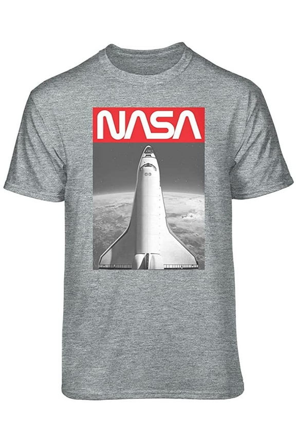 NASA Shuttle Graphic T-Shirt (Medium, Athletic Heather)