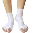 thumbnail image 2 of Toe Alignment Five Toe Socks Comfy Soft Toes Separator Spacer Stretch Tendon Pain Relief,Yoga Sport Socks (3 Pairs), 2 of 4