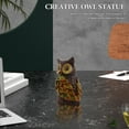 thumbnail image 4 of OULII Resin Owl Statue Home Decor Creative Design for Indoor Outdoor Placement 1Pack, 4 of 6