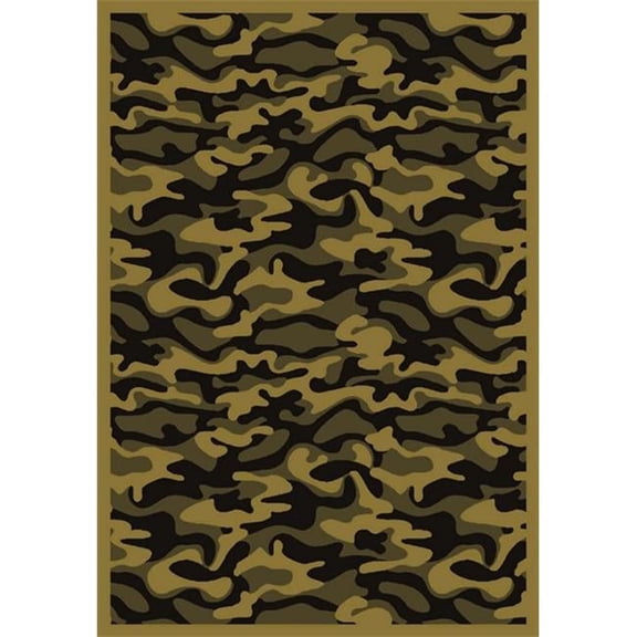 Funky Camo Desert 7 ft.8 in. x 10 ft.9 in.  WearOn Nylon Machine Tufted- Cut Pile Whimsy Rug