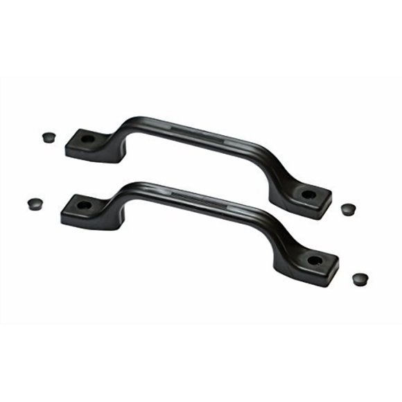 Hamilton Bowes RV External Handle Entry Grab Door Assist Bar for RV, Trailer, Camper, Motor Home, Cargo Trailer, Boat OEM Replacement (Black Plastic) (Black 2-Pack)
