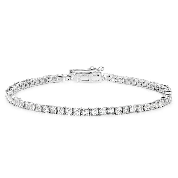 Genuine White Topaz Tennis Bracelet
