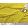 thumbnail image 3 of Soimoi Yellow Poly Georgette Fabric Paddy & Dots Print Sewing Fabric Yard 52 Inch Wide, 3 of 3