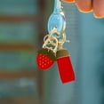 thumbnail image 7 of WHAMVOX Cute Strawberry Keychain PU Fruit Keychain Fruit Purse Charm Key Holder with Screwdriver for Women Keychain DIY Key Chain Kawaii Bag Accessories, 7 of 7