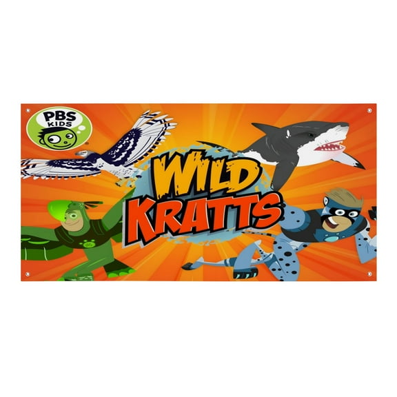 Wild Kratts-Theme Backdrops Banner Birthday Party Decor Supplies Personalized Party Backdrop Decoration,5x3ft（150x90cm）