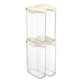 thumbnail image 4 of Sorbus 4-Pack Tall Narrow Food Storage Containers with Lids, Clear, Stackable, 4 of 8