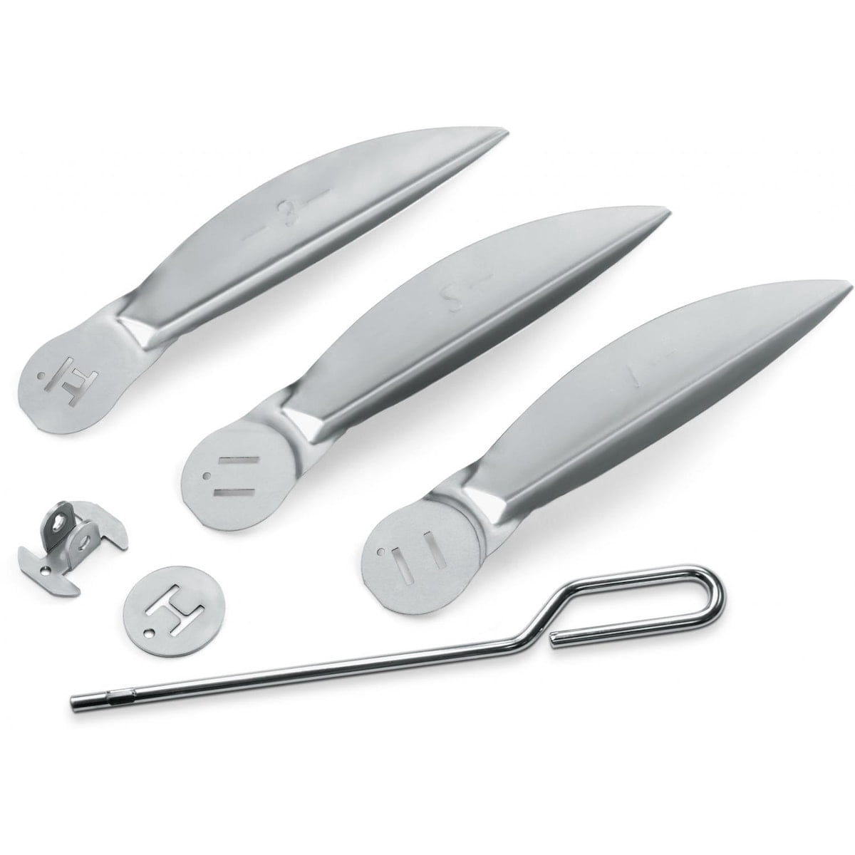 Weber 22" 7444 One Touch Cleaning System for Charcoal Grill, Silver, 6 Pieces
