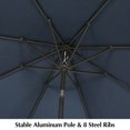 thumbnail image 2 of Iwicker 9Ft Sunbrella Patio Umbrella Outdoor Aluminum Market Umbrella with Crank and Push Button Tilt, Navy, 2 of 8