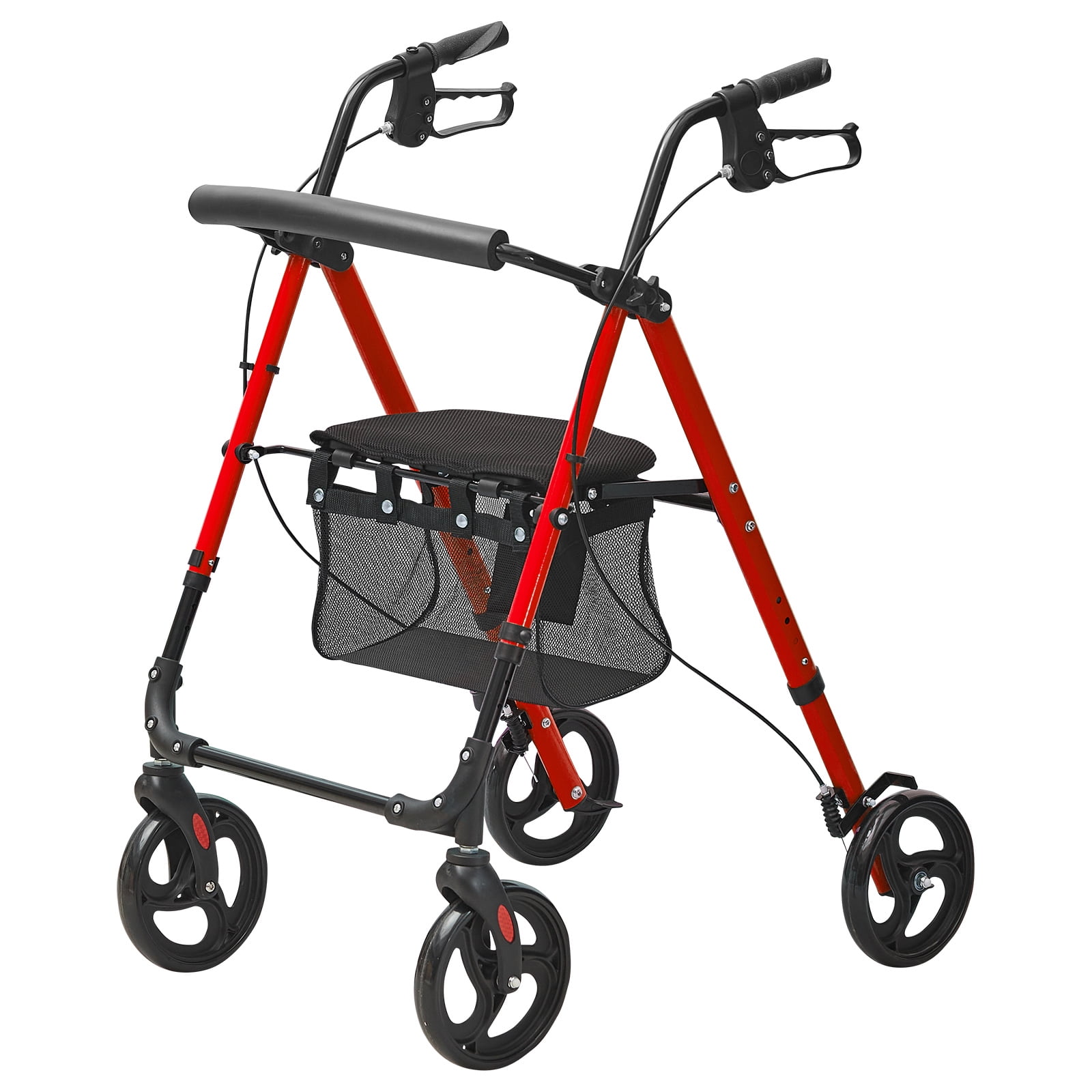 KFFKFF 300 lb Capacity Rotary Walker Aluminum Foldable Rolling Walker for Seniors