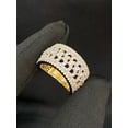 thumbnail image 4 of 1.10 Carats Round Baguette Cut Natural Pave Diamonds Wedding Band Ring In Hallmark 14K Yellow Gold, 4 of 13