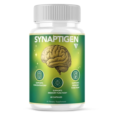 Synaptigen Brain Capsules, Synaptigen Advanced Memory Support Supplement (60 Capsules)