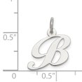 thumbnail image 2 of 925 Sterling Silver Dainty Letter B Initial Name Monogram Necklace Charm Pendant, 2 of 6