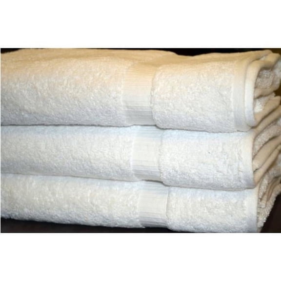 Rifz GOB27541706 GOB Collection Cotton Bath Towels, White - Pack of 6