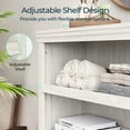 thumbnail image 5 of LINSY HOME 40in 3 Tier Bookshelf, Small Bookcase Shelf Storage Organizer, Modern Book Shelf for Bedroom, Living Room and Home Office, White Oak, 5 of 8