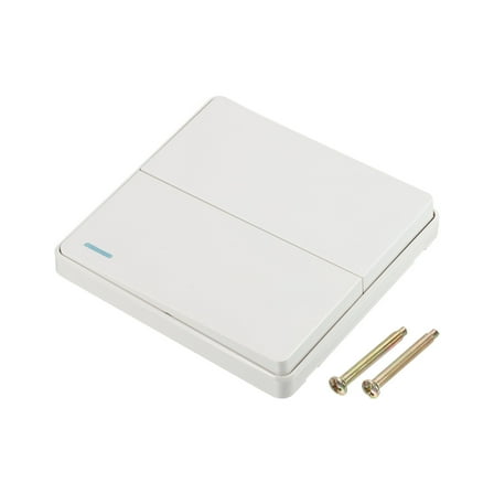 Light Switch Wall Panel Push Button 2 Gang 2 Way White 250V 10A 86mmx86mm