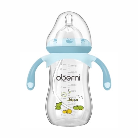 CSONGAZA Baby Bottles, Weighted Straw Toddler Milk Bottles with Non-Slip Handle, Size + Variable Fast Flow, 12+ Months, BPA-Free,1Pack/9oz