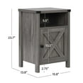 thumbnail image 5 of 4 Ever Rustic Wood Bedside Night Stands, Set of 2, Farmhouse Style, Grey Wash, 5 of 6