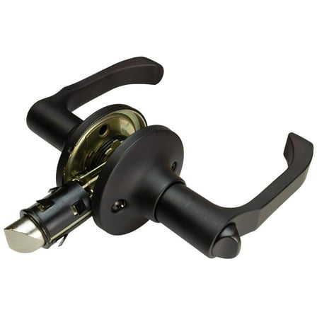 Global Link RV Interior Lever Style Privacy Lockset, Matte Black