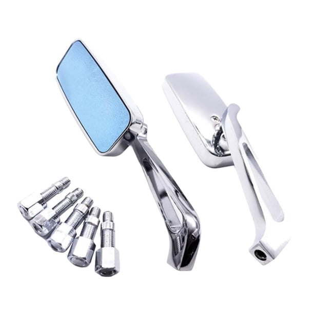2 piezas de espejos de cicleta genéricos de la aleación de aluminio de aluminio. Vidrio azul