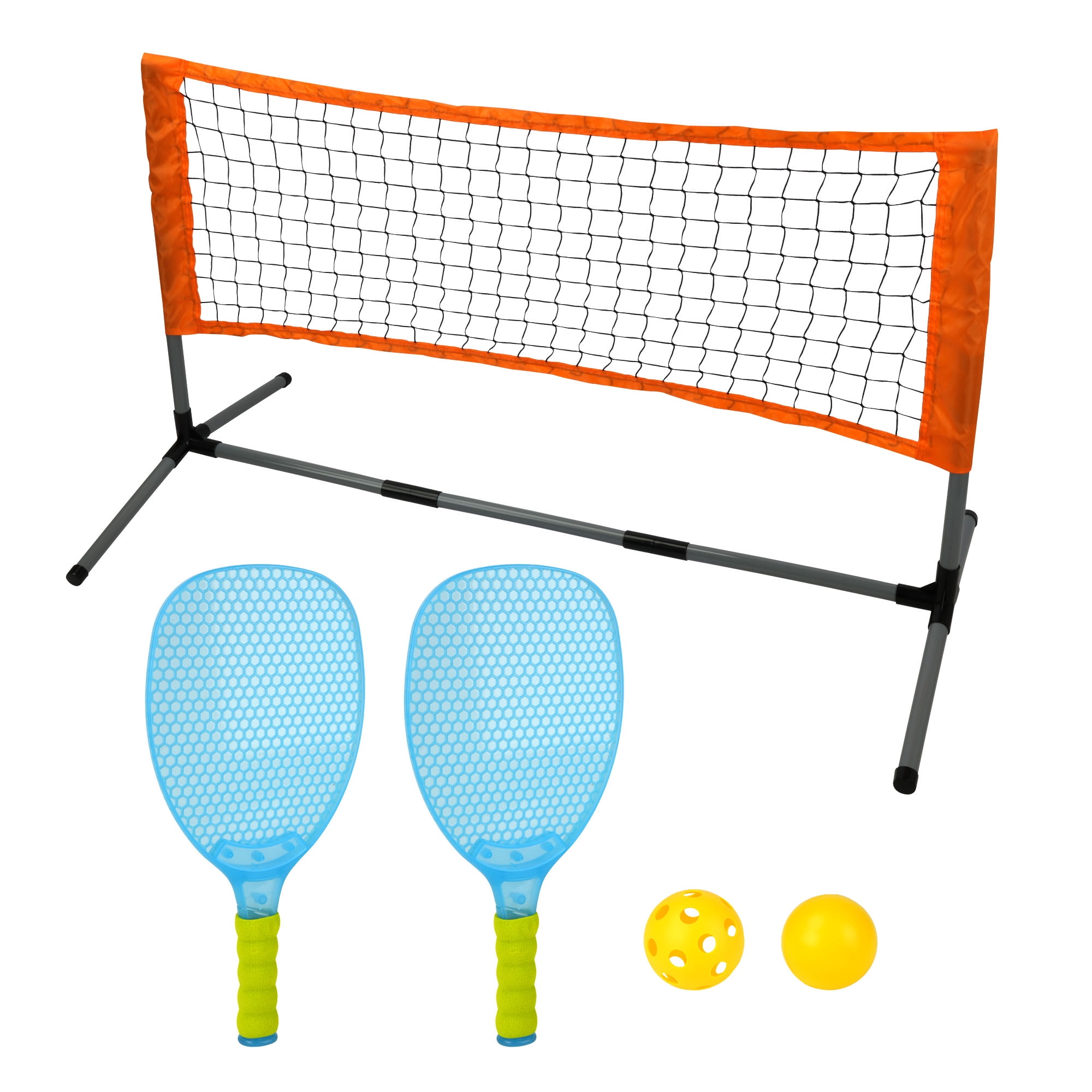 Ensemble de jeu PD Playday Pickleball, l'article comprend 2 raquettes, 2 balles et un filet, 5 pièces, âge recommandé à partir de 6 ans