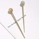thumbnail image 2 of Elegante diseño de piruleta, dorado y plateado, perfectos detalles para recogidos, palitos de pelo de metal con forma de bola redonda, 2 of 7
