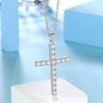 thumbnail image 3 of Jewmon 925 Sterling Silver Cross Necklace for Women 5A Cubic Zirconia Cross Pendant Chain Christian Christmas Jewelry Gifts for Mom Wife Girlfriend, 3 of 9