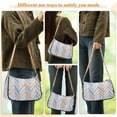 thumbnail image 4 of FORMRS Womens Shoulder Bag with Chain Strap Clutch Purse Cute Tote Handbag, Purple Geometric, 4 of 7