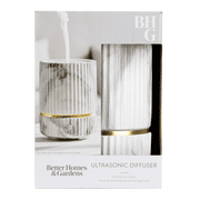Better Homes & Gardens Ultrasonic Cool Mist Oil Diffuser, Marble, 150 mL