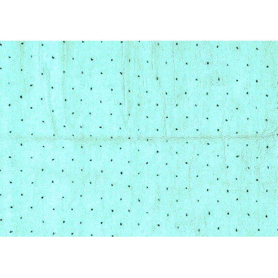 Ahgly Company Indoor Rectangle Solid Light Blue Modern Area Rugs, 6' x 9'
